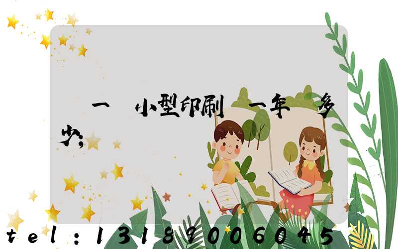 開一個小型印刷廠一年賺多少